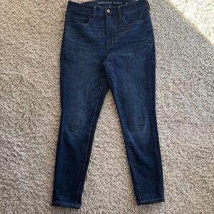 American Eagle Outfitters Women's High Rise Dark Indigo Jeans dream stretch